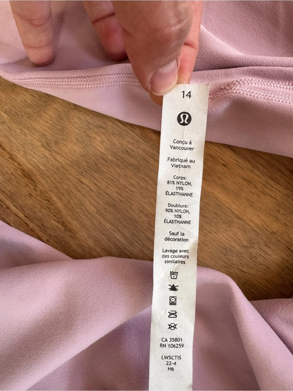 lululemon athletica Women's High-Waist Stretch Leggings - Blush Pink, Sz 14, GUC